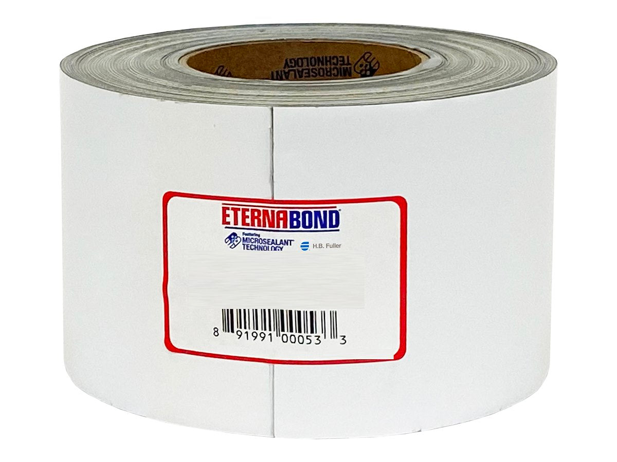 Eternabond Roof Repair Tape, For Use On EPDM/TPO/Hypalon/Aluminum/Steel/Wood/Fiberglass Roof, 4 in Width x 25 ft Roll, White - 15059294