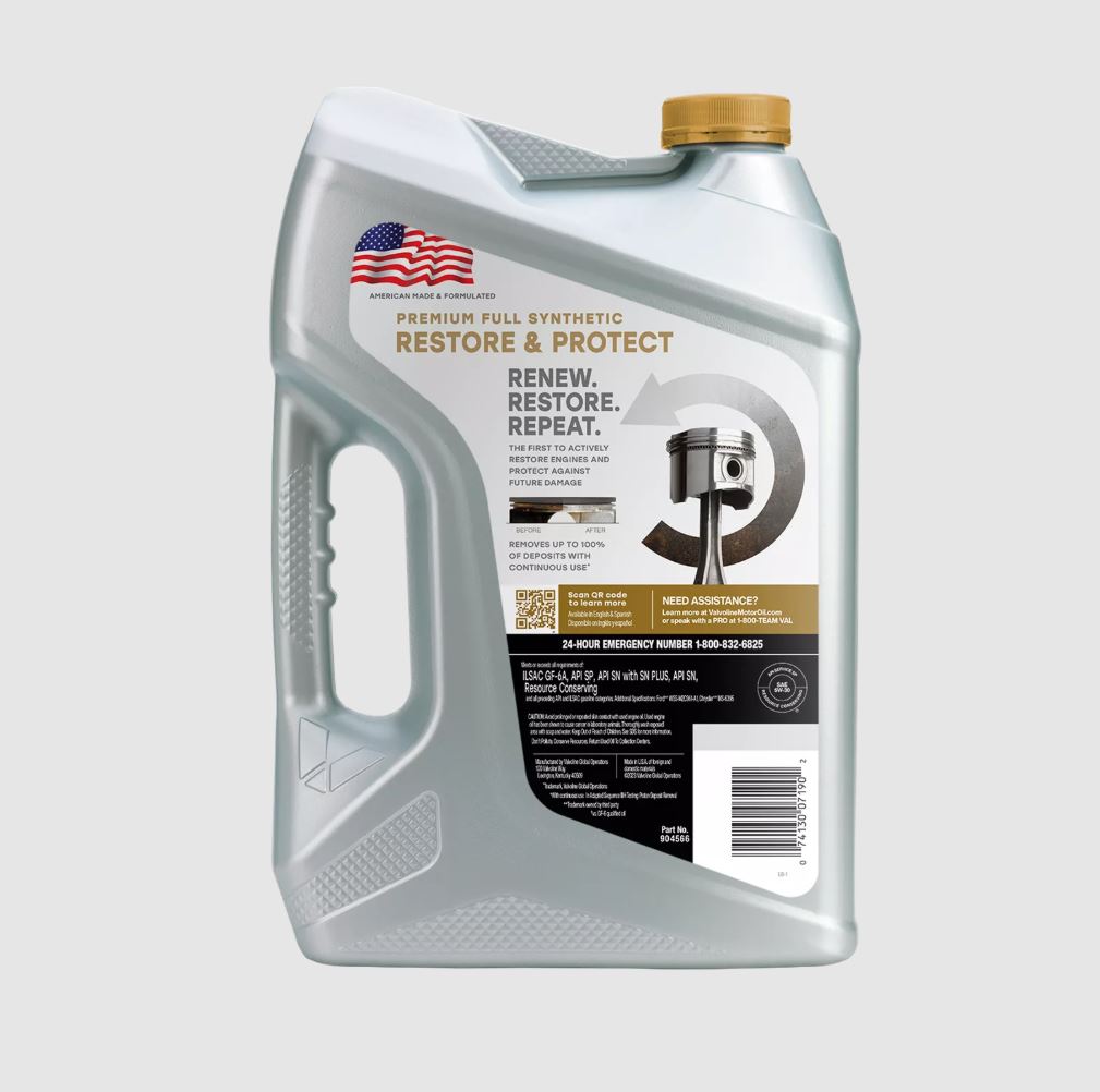 Valvoline Oil, SAE 5W-30, 5 qt Jug - 904566
