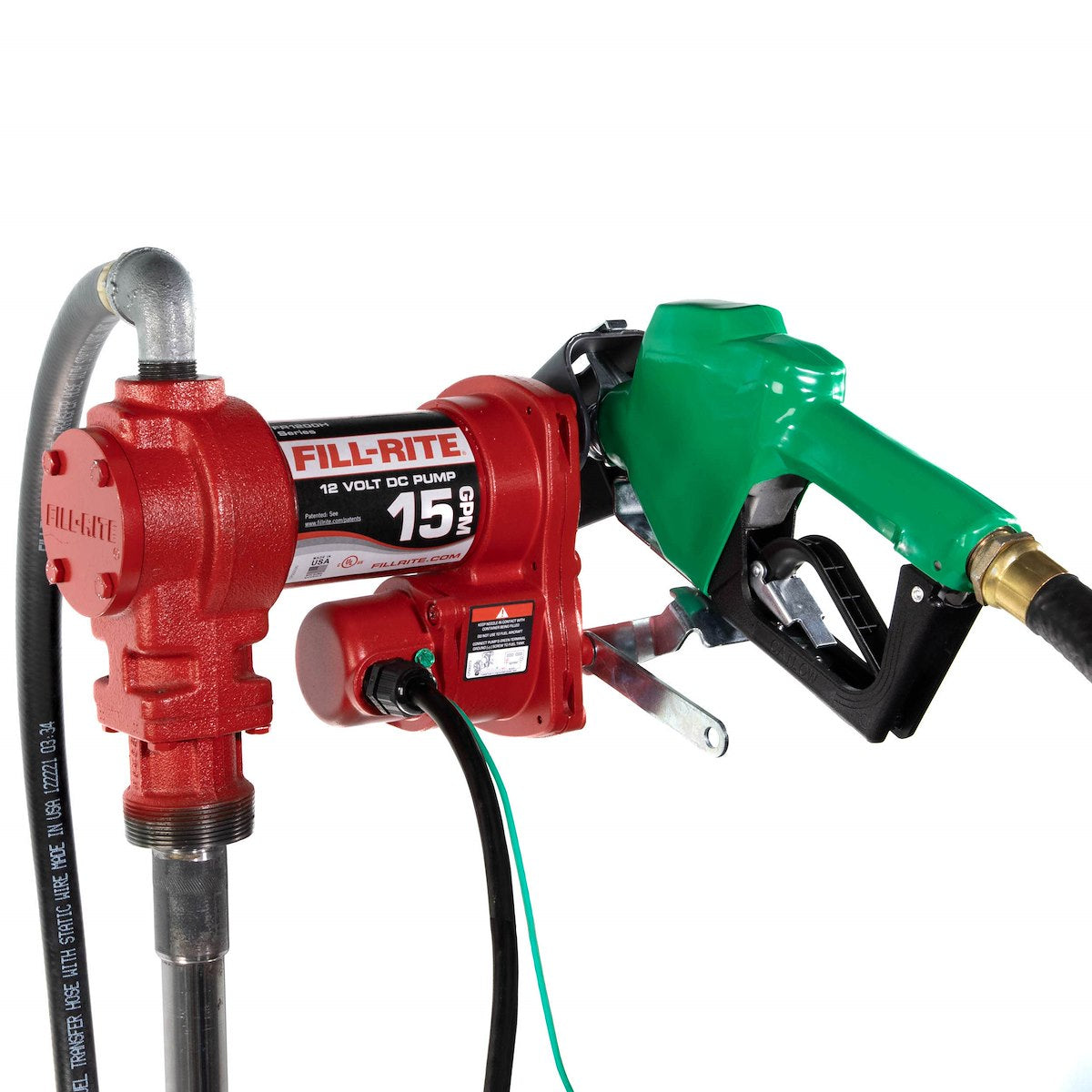 Fill-Rite Liquid Transfer Tank Pump, H Series, Diesel/Gasoline/Kerosene/E15/Biodiesel Up To B20, 12 V DC - FR1210HA1