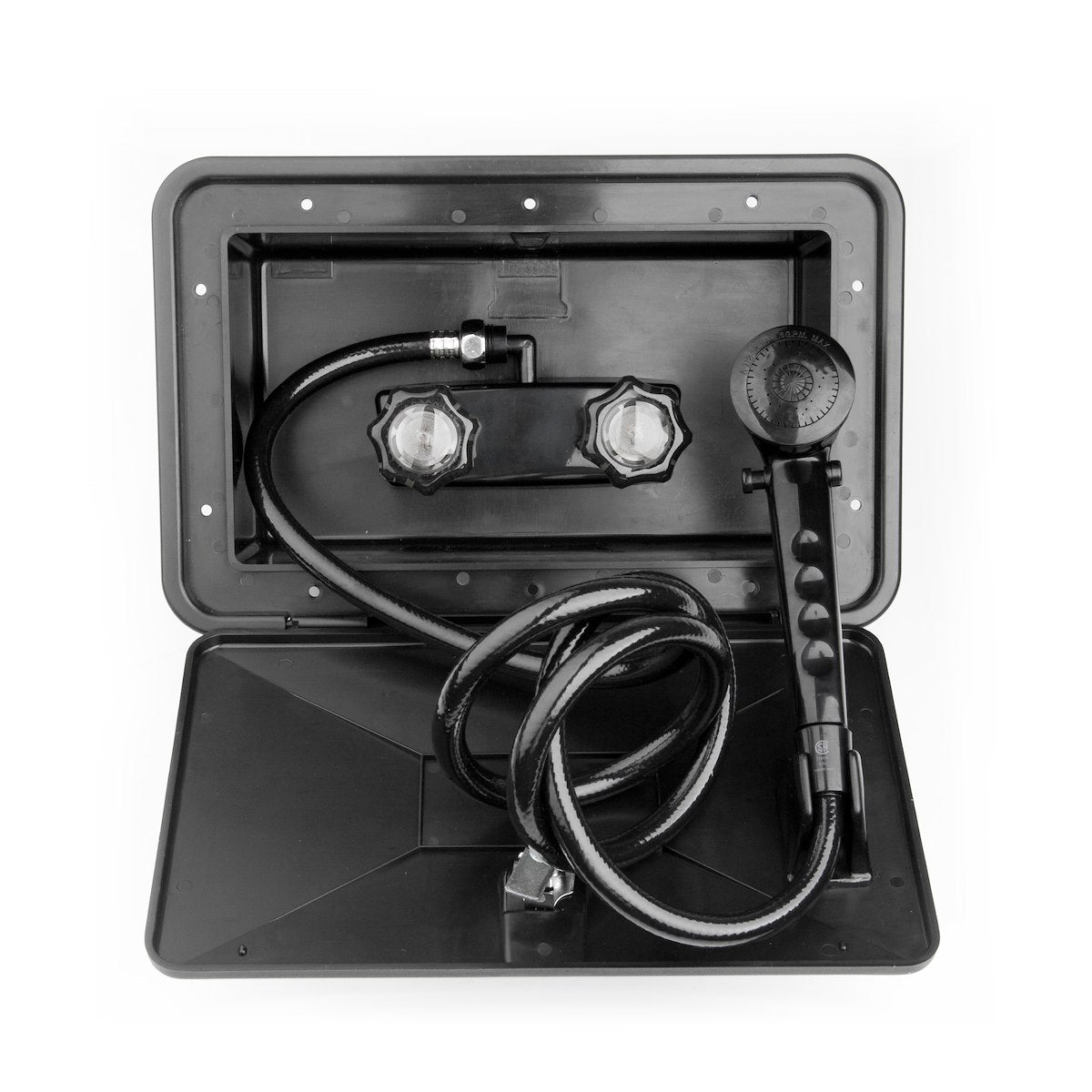 Dura Faucet Exterior Shower, 11 in Width x 6 in Height, Black - DF-SA170-BK