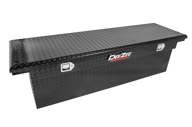 Dee Zee Tool Box, Red Label, Black Gloss Powder Coated Aluminum, 20 in Length x 69-3/4 in Width x 19-1/4 in Height - DZ8170DLB