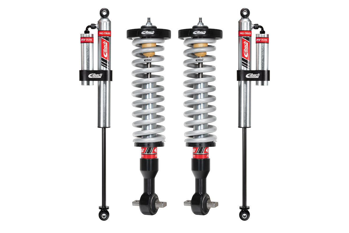 Eibach Lift Kit Suspension, Pro-Truck-Lift Stage 2R, 0.5 To 2.5 in Front Lift/0 To 1.5 in Rear Lift, Silver And Black - E86-35-035-02-22