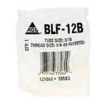 American Grease Stick Tube End Fitting Nut, 3/16 in Tube Size 3/8-24 Inverted Flare, Steel, 1 Per Bag - BLF-12B