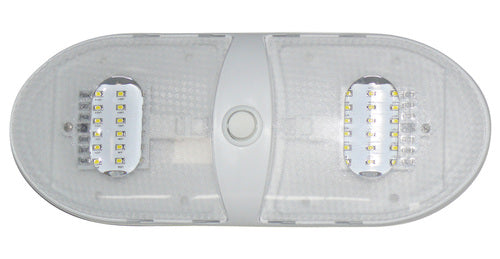 Valterra Dome Light - LED, 7-1/2 in Width x 4-1/4 in Height x 1 in Thick, 0.12 amp, Warm White - DG654301VP
