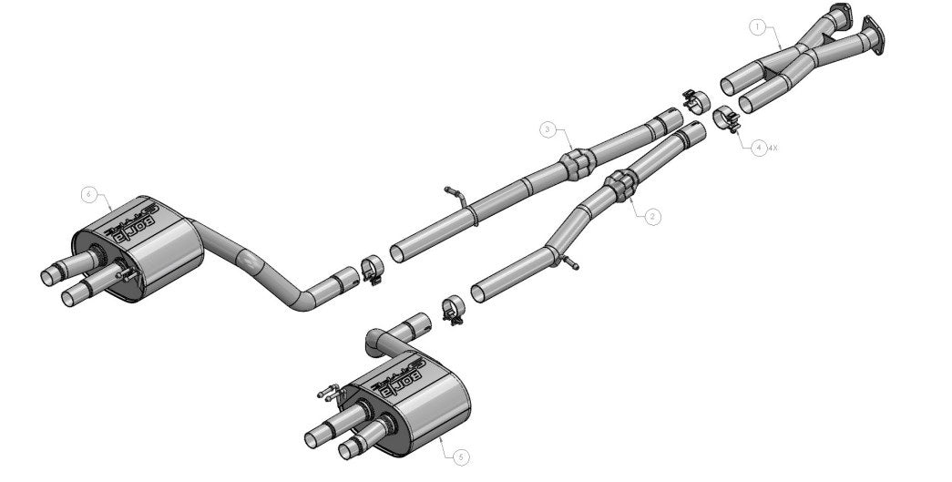 Borla Exhaust System Kit 140936 product image 2