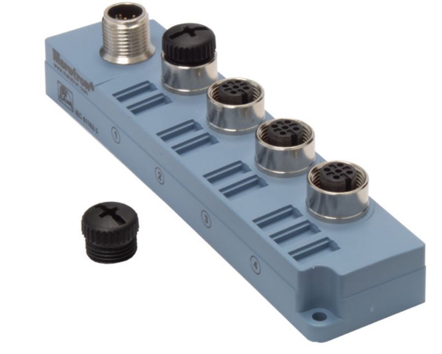 Maretron Marine Network Port Expander, Blue-Gray Nylon Housing, 250 V Operating Voltage, 4 Ampere Operating Current - CM-CF-4