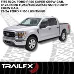 TrailFX Running Board, Black, Steel, 300 lb Capacity - RBW11B
