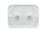 B&B Molders TV Cable Entry Plate, 2.5 in Diameter Cutout Dimension, 3 in Height x 4 in Width Outside Dimension, Polar White - 94323