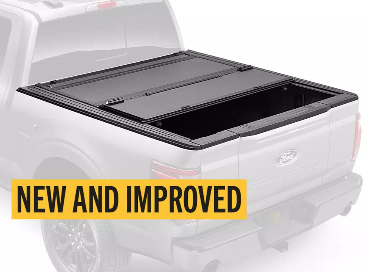 BAK Industries Tonneau Cover, BAKFlip MX4, 2 Folds/3 Panels, Textured Matte Black - 448203RB