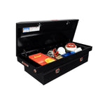 Weather Guard Tool Box, Gloss Black, Aluminum, 27-1/2 in Length x 72 in Width x 18-1/2 in Height - 117-5-04