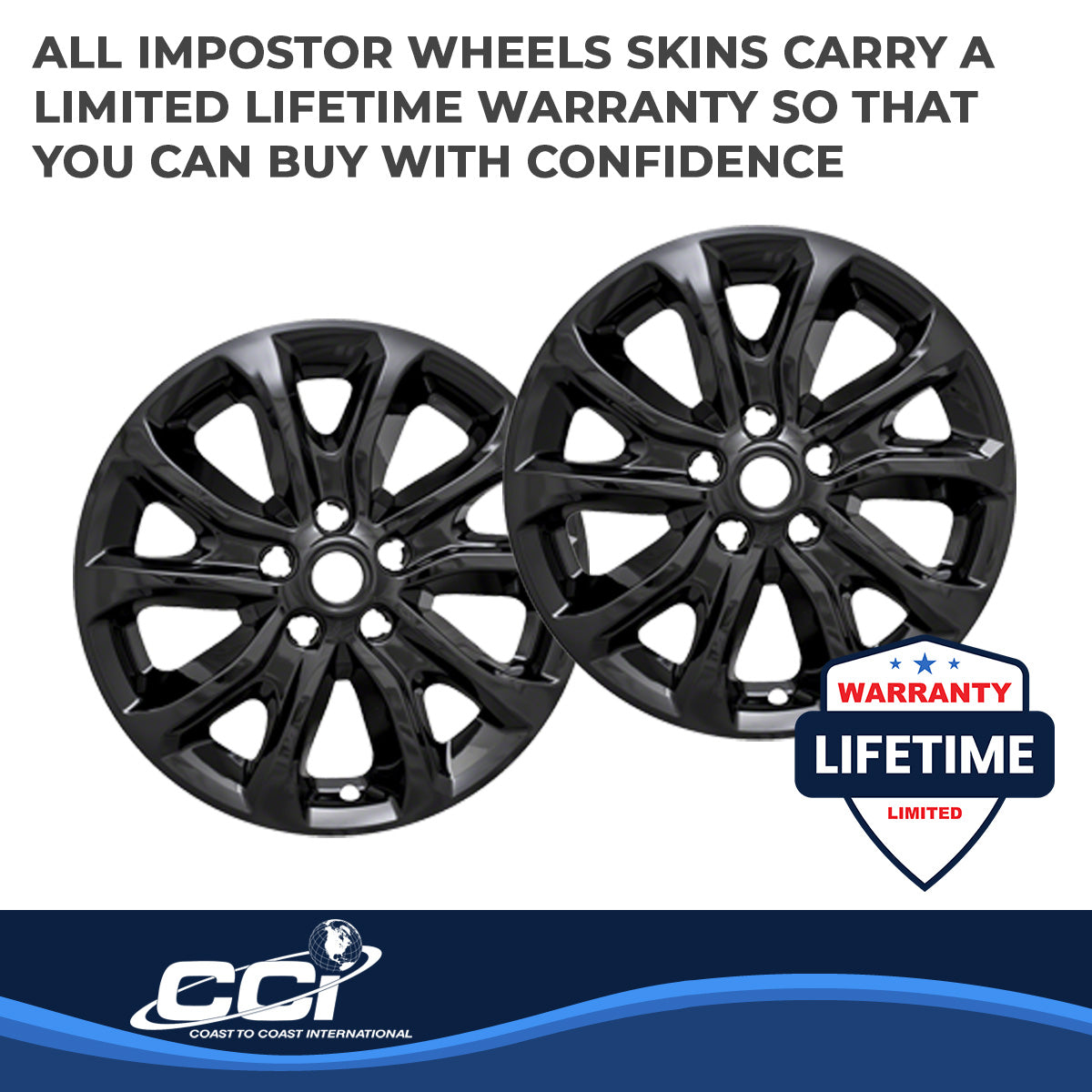 Coast2Coast Wheel Skins & Styled Wheel Covers IWCIMP409BLK product image 3