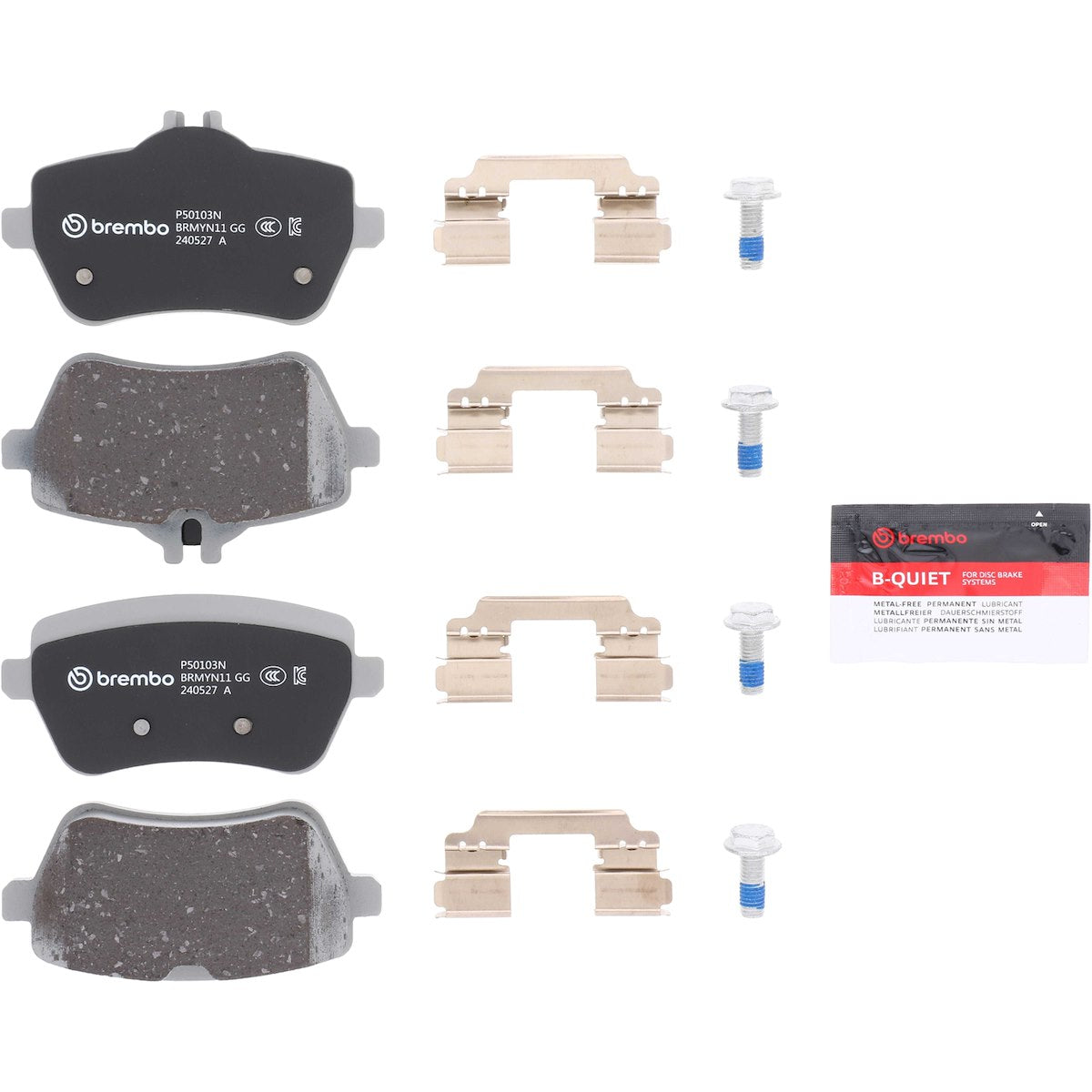 Brembo Brake Pad, FMSI Number D1689-8916, Ceramic, Set Of 4 - P50103N