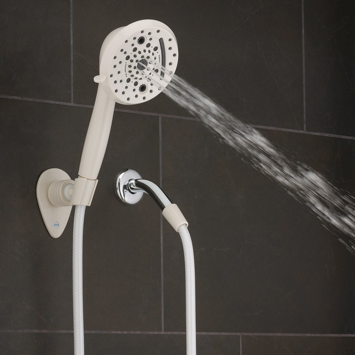 Oxygenics/ ETL Shower Head, Hand Held With 72 in Hose, With 10 Function Spray Settings, 5 in Outer Diameter - 51799