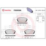 Brembo Brake Pad, FMSI Number D1295-8614, Ceramic, Set Of 4 - P30056N