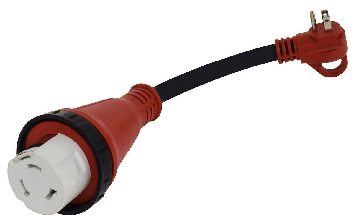 Valterra Power Cord Adapter, 15 amp Male To 50 amp Female, 15 amp, 12 in Dog Bone - A10-1550DVP