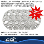 Coast2Coast Wheel Cover, 16 in, 5 Split Spoke, Chrome Plated, Set Of 4 - IWC51216C