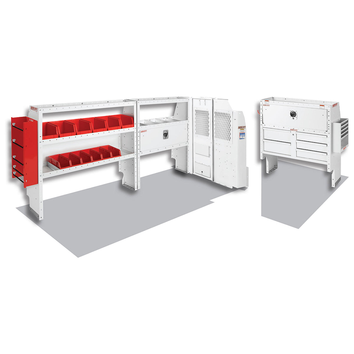 Weather Guard Van Storage System Kit, White - 600-8124R