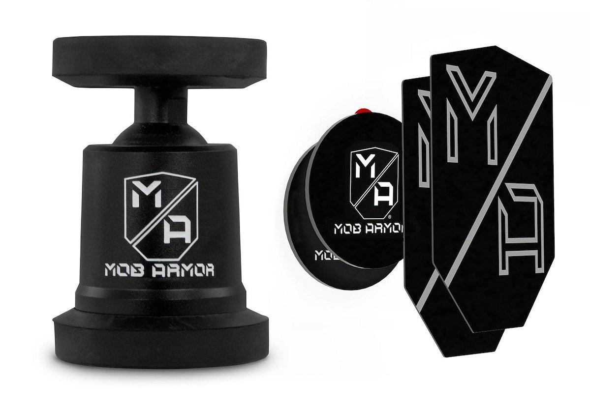 Mob Armor Cell Phone Mount, 90 lb Capacity Magnetic Mount, Black, Billet Aluminum - MOBN-MX-BLK
