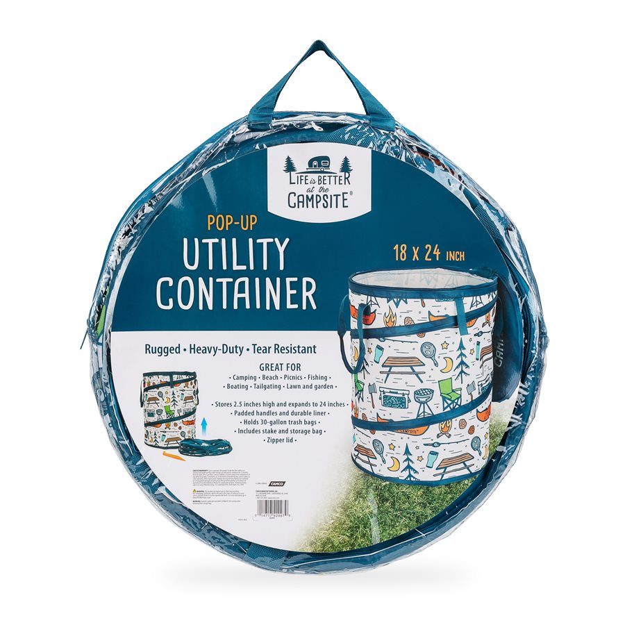 Camco Collapsible Container, Holds 30 gal Kitchen Size Trash Bag - 42997