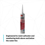 3M Adhesive Sealant, 3M 5200 Fast Cure, 10 oz Cartridge, White - 06520