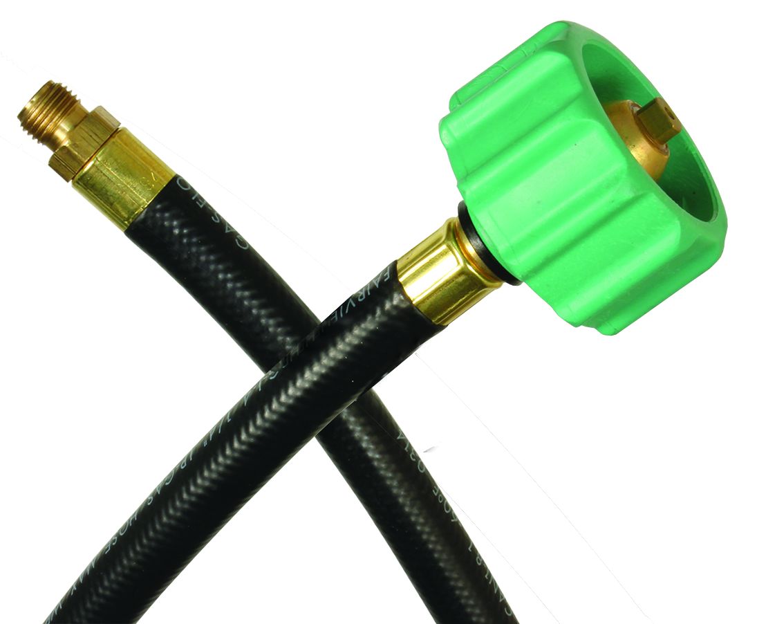 JR Products Propane Hose, 1/4 in Inside Diameter Rubber Pigtail Hose, 20 in Length - 07-30745