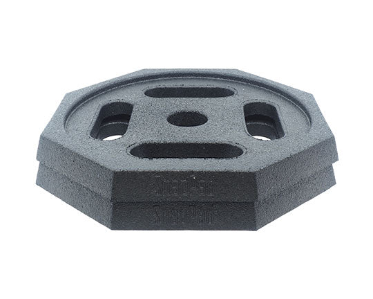 SnapPad Leveling Jack Foot Pad, 14 in Octagon, 1-1/8 in Thickness, Black - BASE1