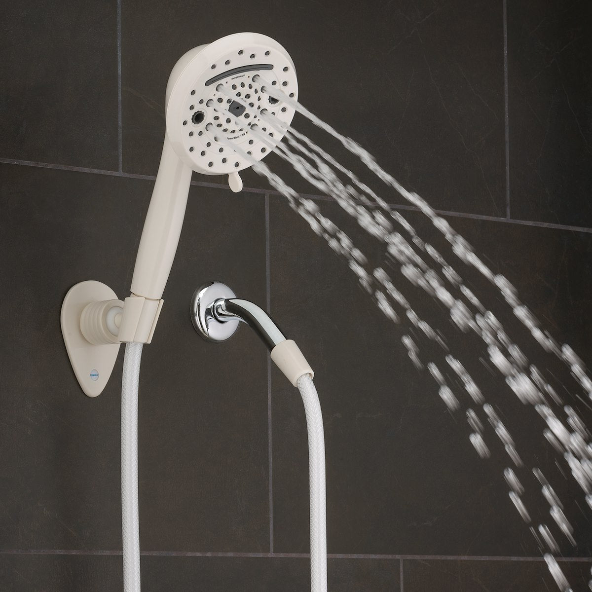 Oxygenics/ ETL Shower Head, Hand Held With 72 in Hose, With 10 Function Spray Settings, 5 in Outer Diameter - 51799
