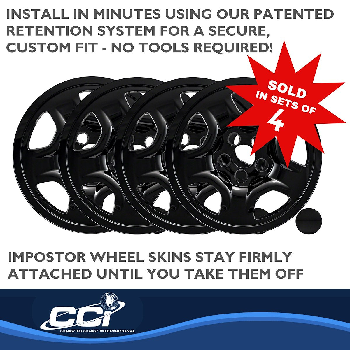 Coast2Coast Wheel Skins & Styled Wheel Covers IWCIMP97BLK product image 5