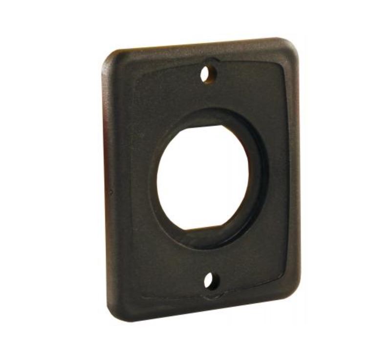 JR Products Power Port Socket Mounting Bracket, Use With 12 V Or USB Plastic Charging Ports, Black - 15155