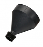 WirthCo Funnel, 7-1/2 in Top Inside Diameter x 9-3/16 in Overall Height, 2-1/4 in Spout Outside Diameter x 1-7/16 in Spout Length, Black - 32400