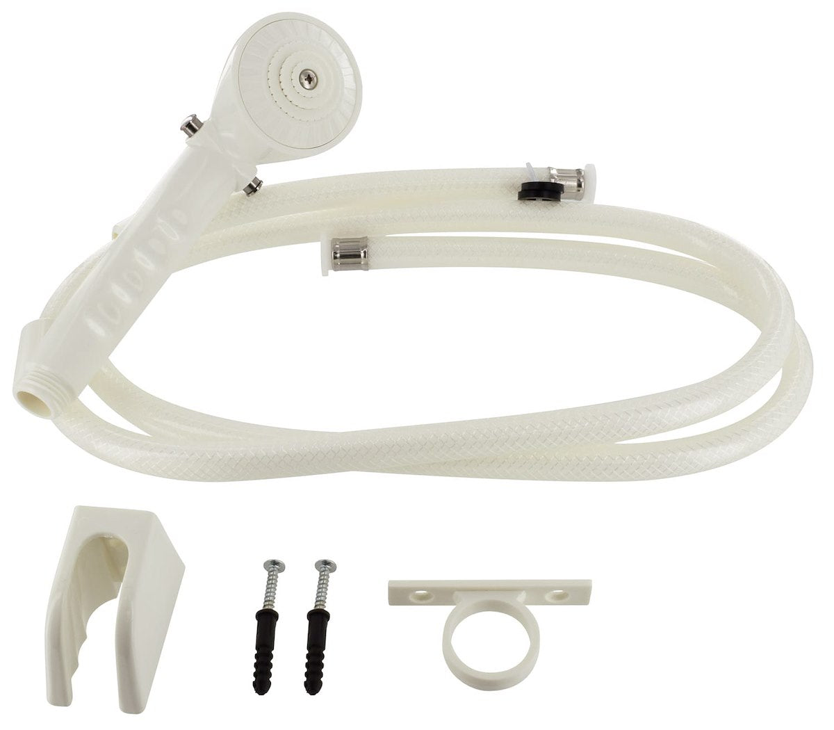 Phoenix Products Shower Head, Hand-Held With 60 in Vinyl Hose, White - PF276024