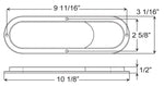 Optronics Trailer Light, LED, Red, 10-1/4 in Length x 3-1/16 in Width - STL68RBP