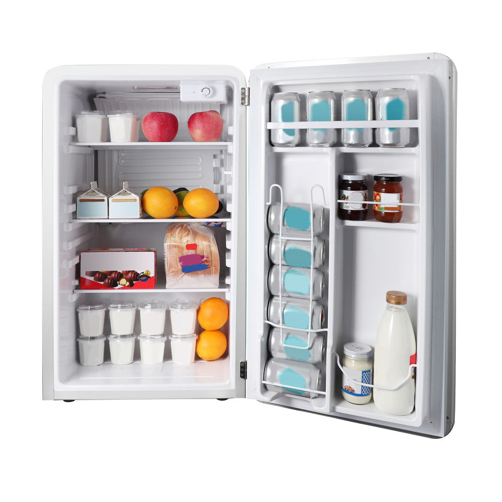 Magic Chef Refrigerator, 3.2 Cubic ft Capacity, 120 V, With Cabinet LED Light - MCR32CHW