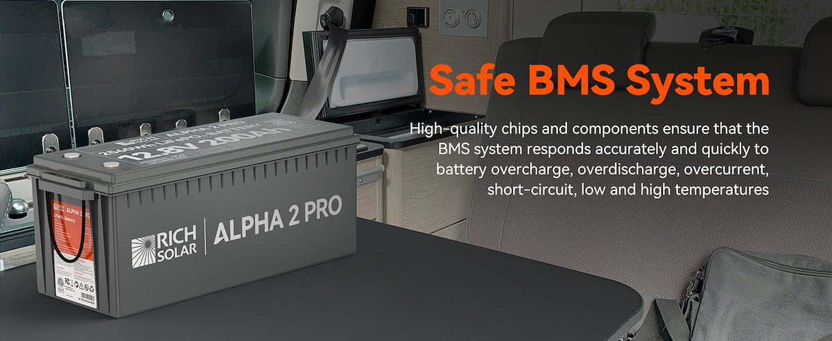Rich Solar Battery, ALPHA 2 PRO, Group 31, 12.8 V Nominal Voltage - RS-B122SP
