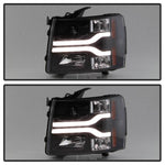 Spyder Automotive Headlight Assembly, Version 3, Projector Beam With LED Daytime Running Light, Black Plastic Housing, Set Of 2 - 5083609
