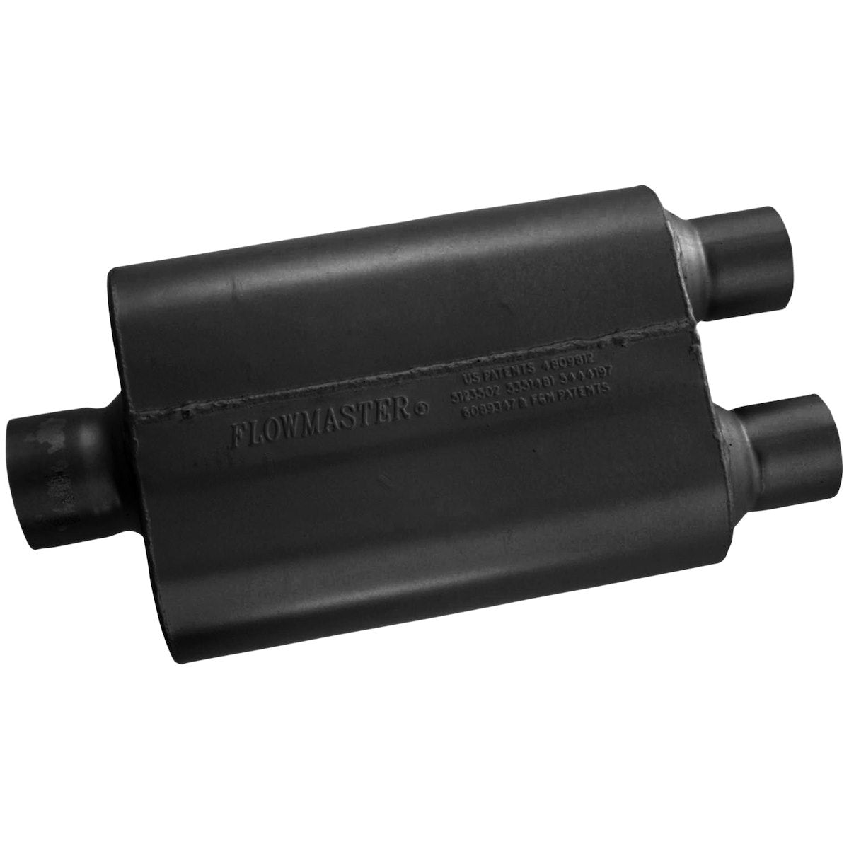 Flowmaster Exhaust Muffler, 40 Series  Original, Dual 2-1/2 in Offset Outlet, 13 in Body/19 in Overall Length - 430402