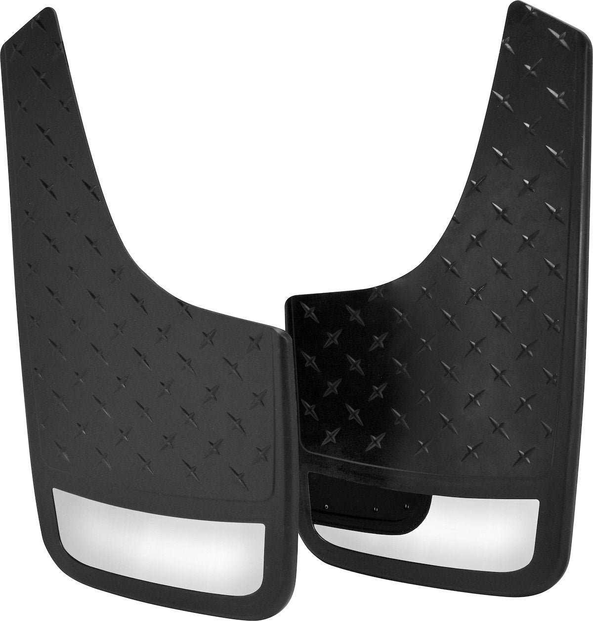 Hopkins MFG Mud Flap, Black With Stainless Steel Accents, Set Of 2 - 3105