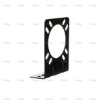 Pollak Trailer Wiring Connector Mounting Bracket, For Use With 7 Way RV Connector, 90 degree Bend, Black - 12-711U