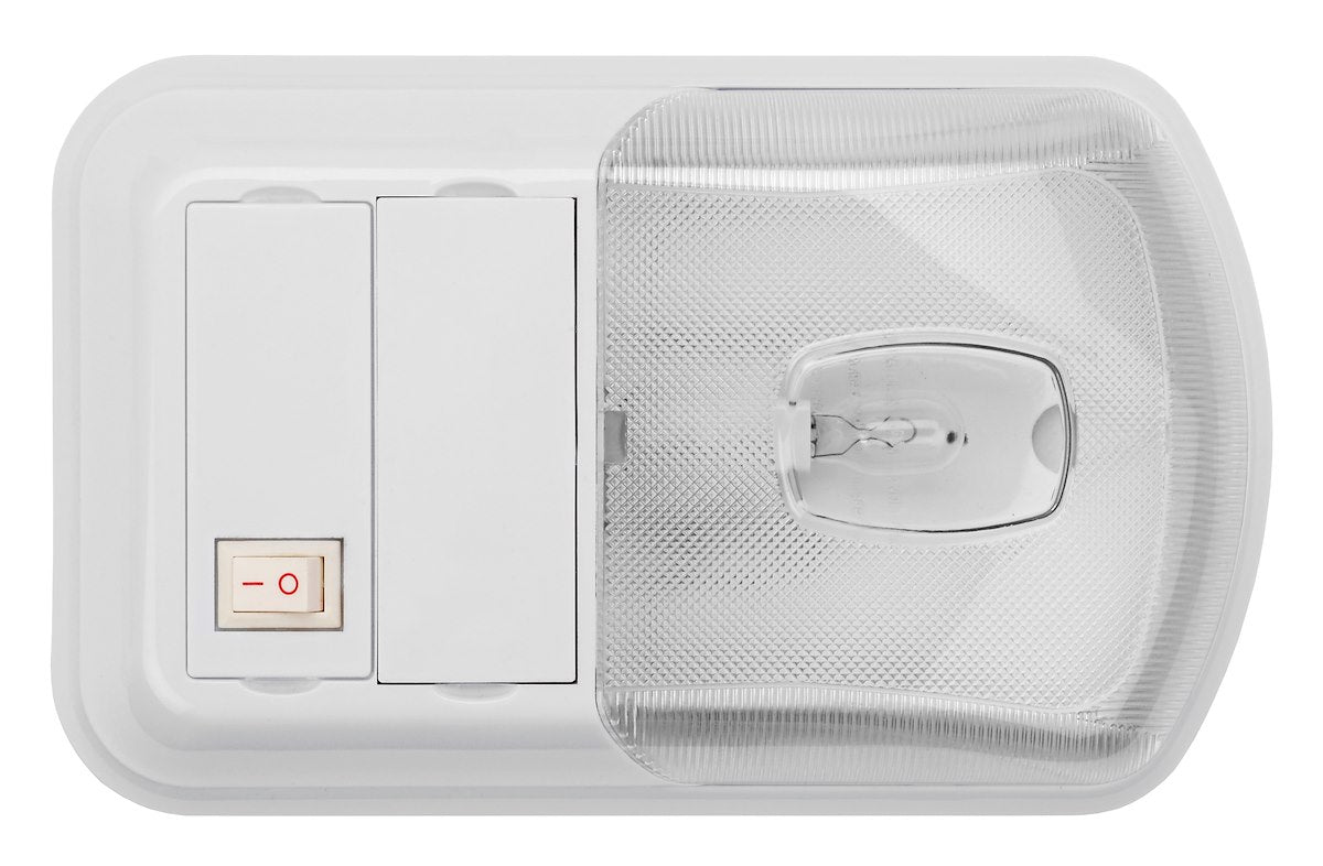 AP Products Interior Light, Clear Lens With 921 Incandescent Bulb, With White Frame And White Switch - 016-BL3000