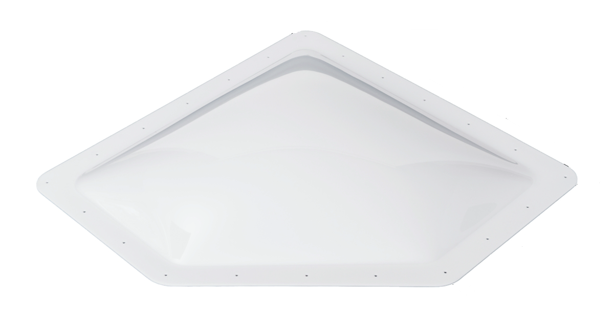 Icon Skylight, 4 in High Bubble Type Dome, For 24 in Length x 12 in Width Opening, 28 in Length x 15 in Width Flange - 01867