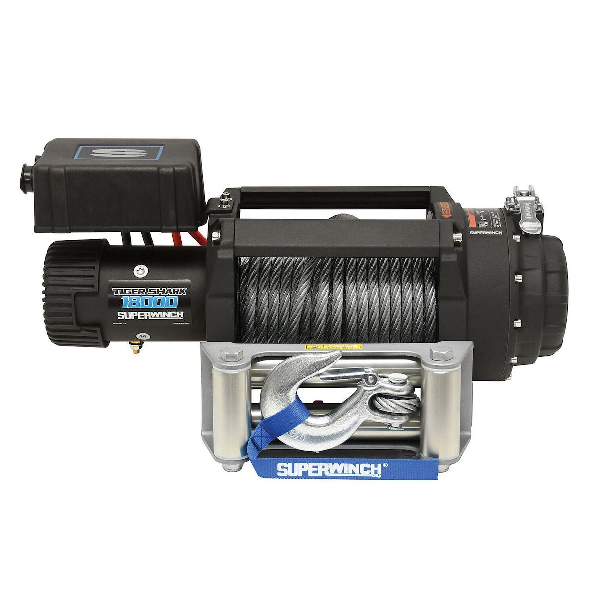 Superwinch Winch, 12 V Electric, 18000 lb Line Pull Capacity, 85 ft Wire Rope - 1518000