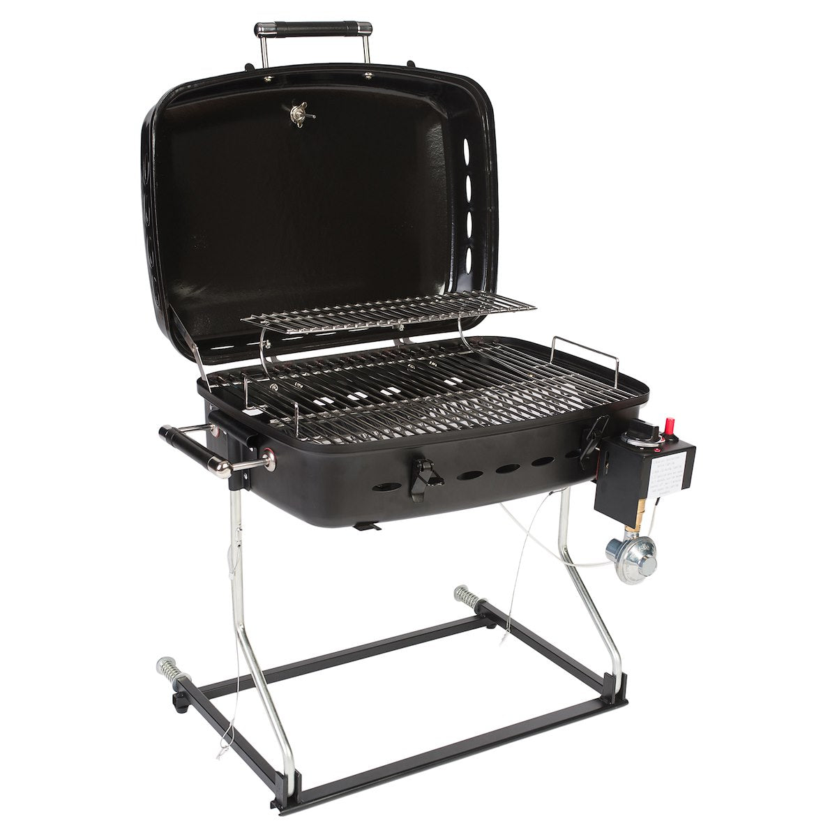Faulkner Barbeque Grill, 12000 BTU, 21.8 in Height x 23.6 in Width x 17.1 in Depth On Ground, Black - 51322