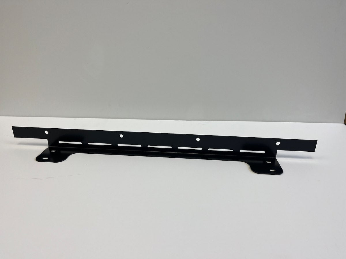 GE Appliances Refrigerator Mount, 16 Gauge Top Mount Bracket, 23-1/4 in Width x 2-1/2 in Height x 1-3/4 in Depth, Black - SMT-PBV10
