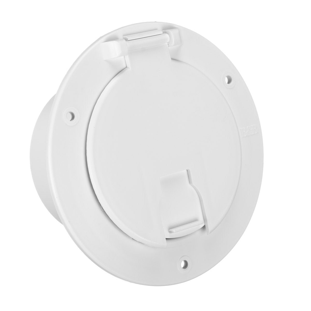 B&B Molders Electrical Cord Hatch, For Use With Up To 30 amp/50 amp Cords, 5-1/8 in Diameter x 2-3/8 in Depth, 3-1/2 in Cutout Diameter - 94329