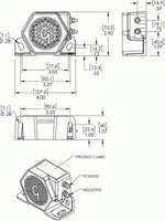 Grote Industries Backup Alarm, 97 Decibel, 12 - 24 V, Blue Housing - 73040