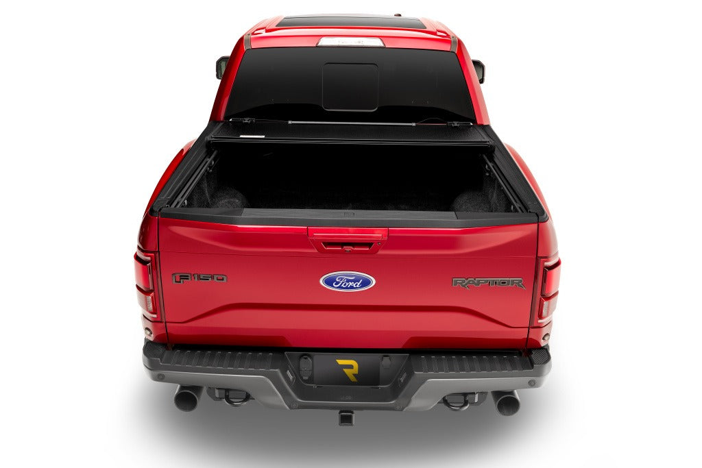 UnderCover Tonneau Cover, 2 Folds/3 Panels, Matte Black, Line-X  Coated Aluminum - AX42017