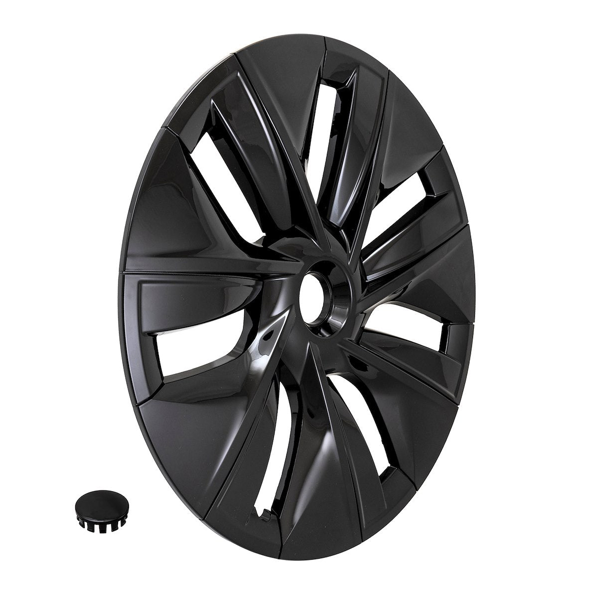 Coast2Coast Wheel Cover, 19 in, 7 Spoke, Gloss Black, Set Of 4 - 56619BLK
