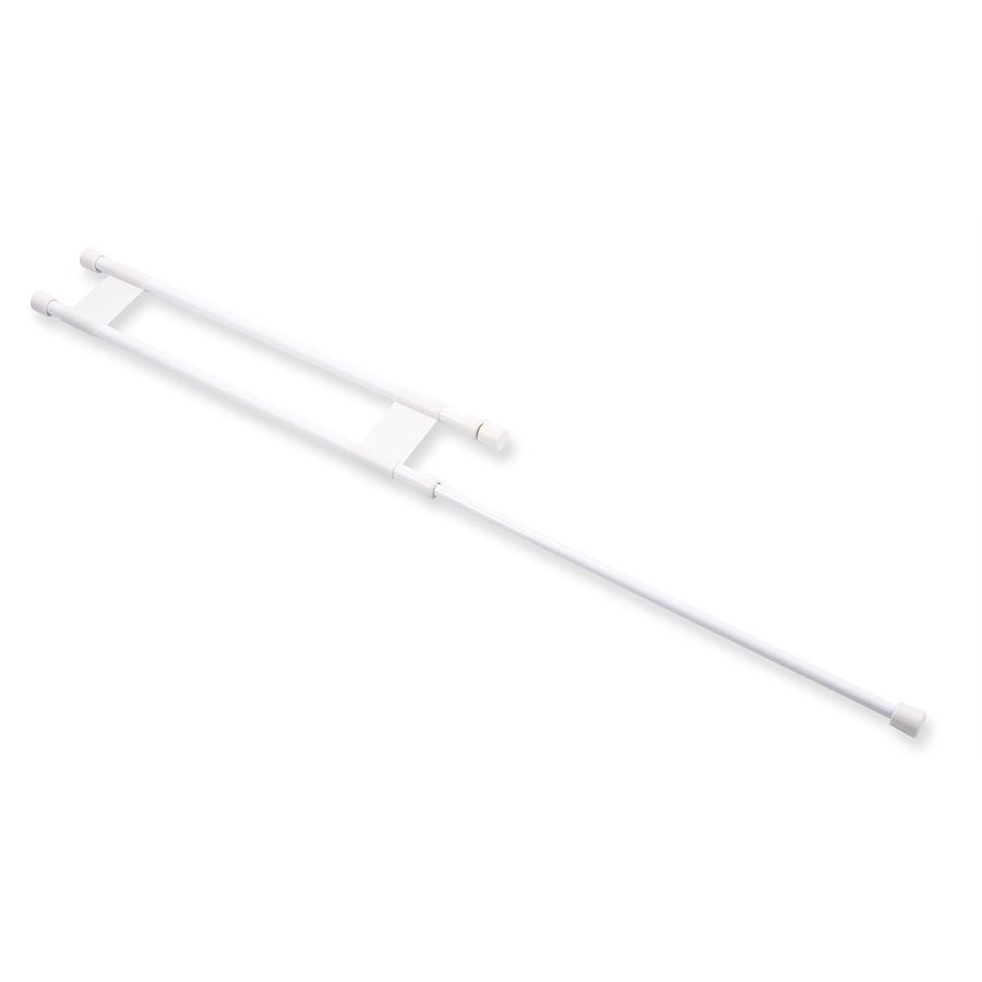 Camco Refrigerator Content Brace, Bar Extends From 19 in Length to 34 in Length, White Plastic - 44074