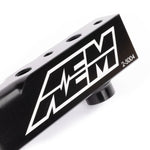AEM Electronics Fuel Injector Rail, Black, Aluminum, 1/2 in bore Diameter - 25-104BK