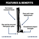 Lewmar Anchor, 3000 lb Holding Strength, Holds Up To 22 ft Length Boat, 12-1/2 in Length x 6-1/4 in Width x 54 in Height - 2024008743